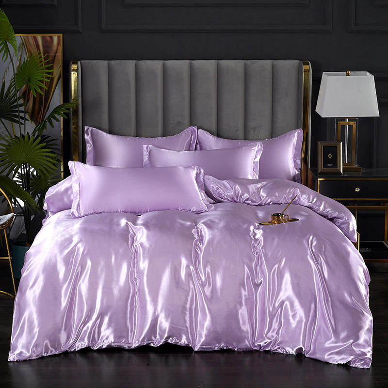 Housse De Couette Violette Claire Satin – MaHousseEtMoi
