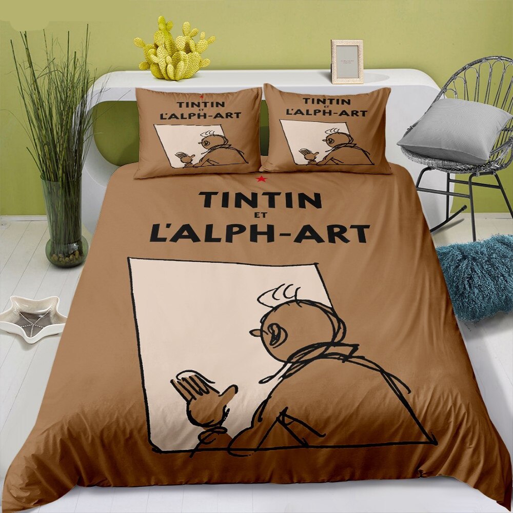 Parure De Lit Tintin Et Milou - Housse De Couette + Taie - 1 Personne - La Redoute - Occasion