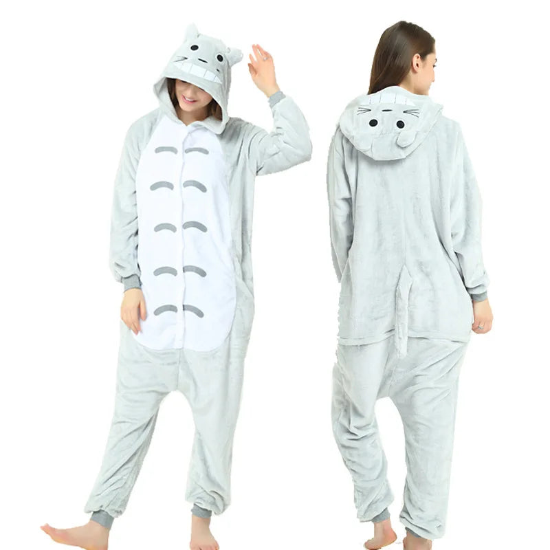 Combinaison Pyjama Animal Gris Mignon pour Enfant