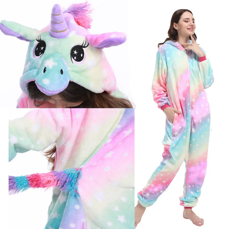 Combinaison Pyjama Licorne Arc en ciel pour Adulte MaHousseEtMoi
