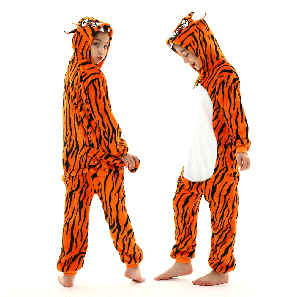 Combinaison Pyjama à Rayures de Tigre