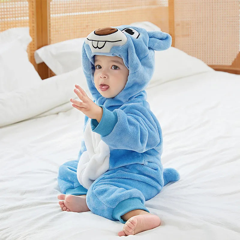 Pyjama polaire - combinaison Lilo & Stitch bleu enfant