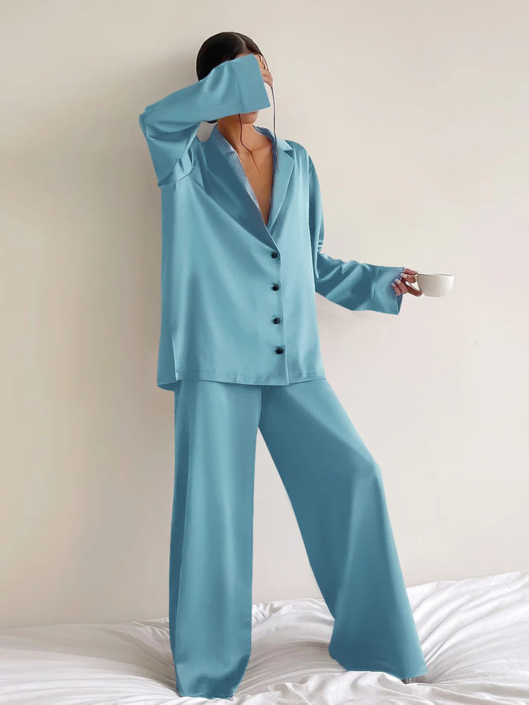 Pyjama Ample Bleu pour Femme