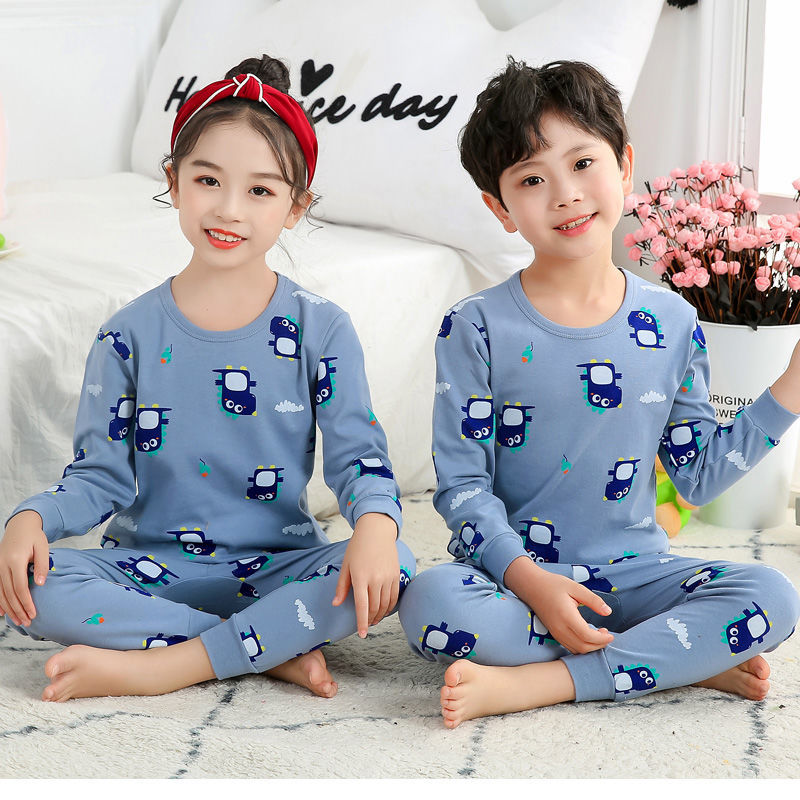 Pyjama Bleu Dinosaure pour Enfant 100% Coton