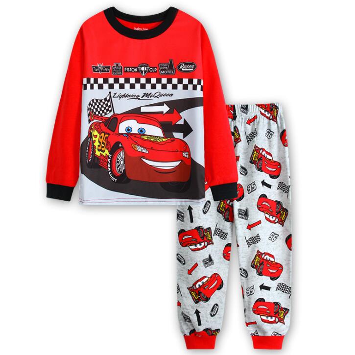Pyjama Cars Gris et Rouge