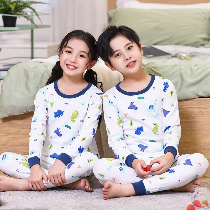 Pyjama Enfant Blanc Petit Dinosaure