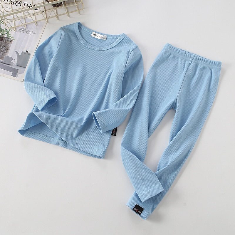 Pyjama Enfant Bleu Ciel 100% Coton