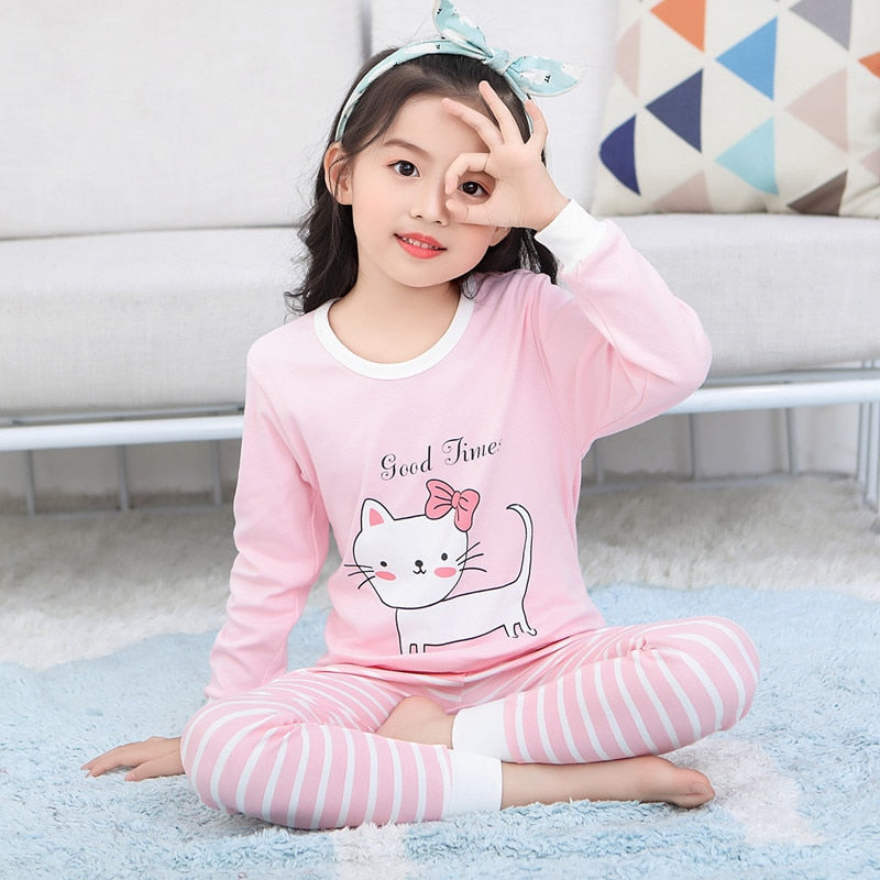 Pyjama Enfant Rose avec son Chaton