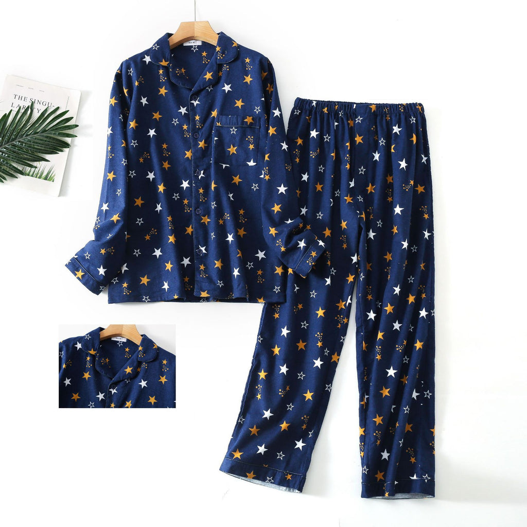 Pyjama Homme à Motifs Bleu Marine