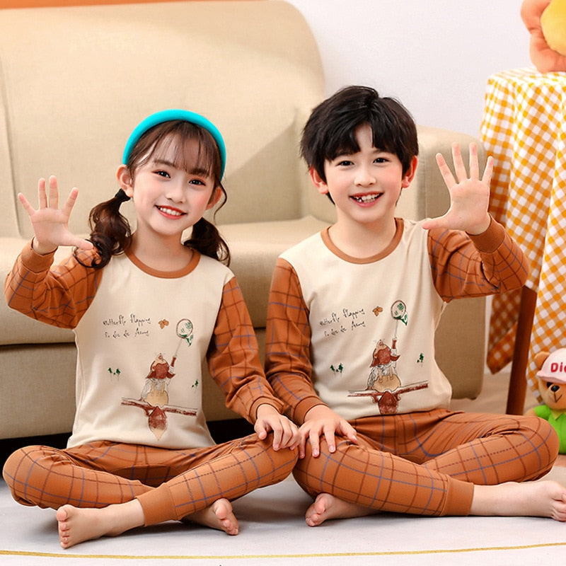 Pyjama Quatre Saisons Marron pour Enfant