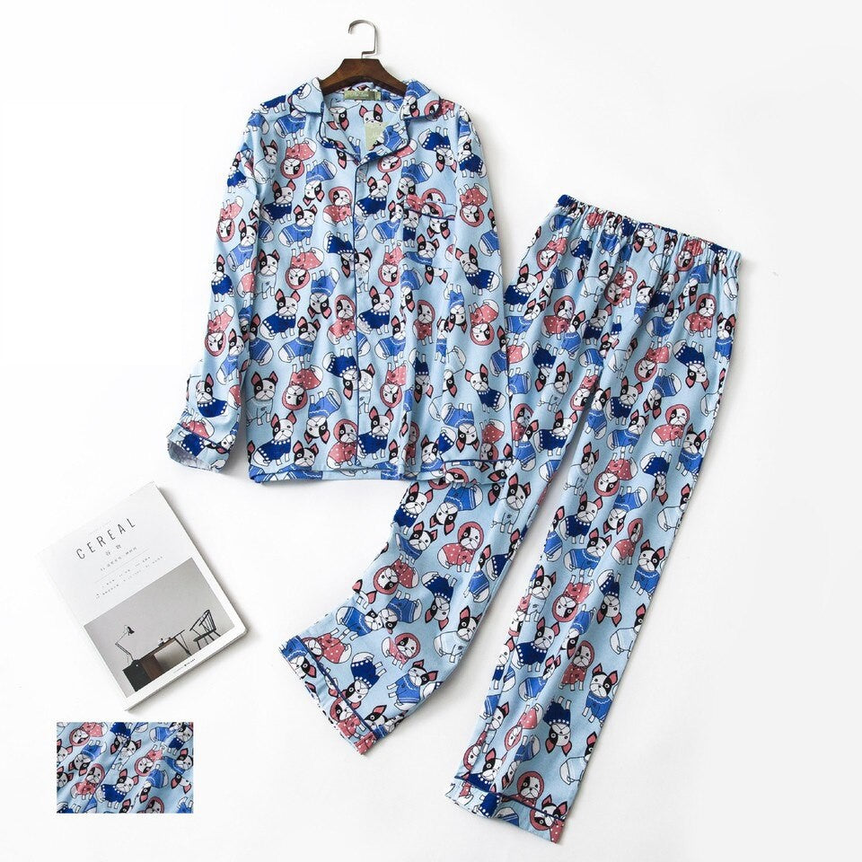 Pyjama pour Homme Bleu à Petits Chiens