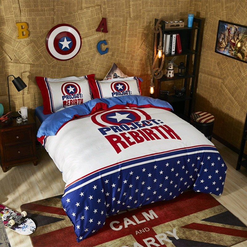 Housse de Couette Marvel Captain America 100% Coton