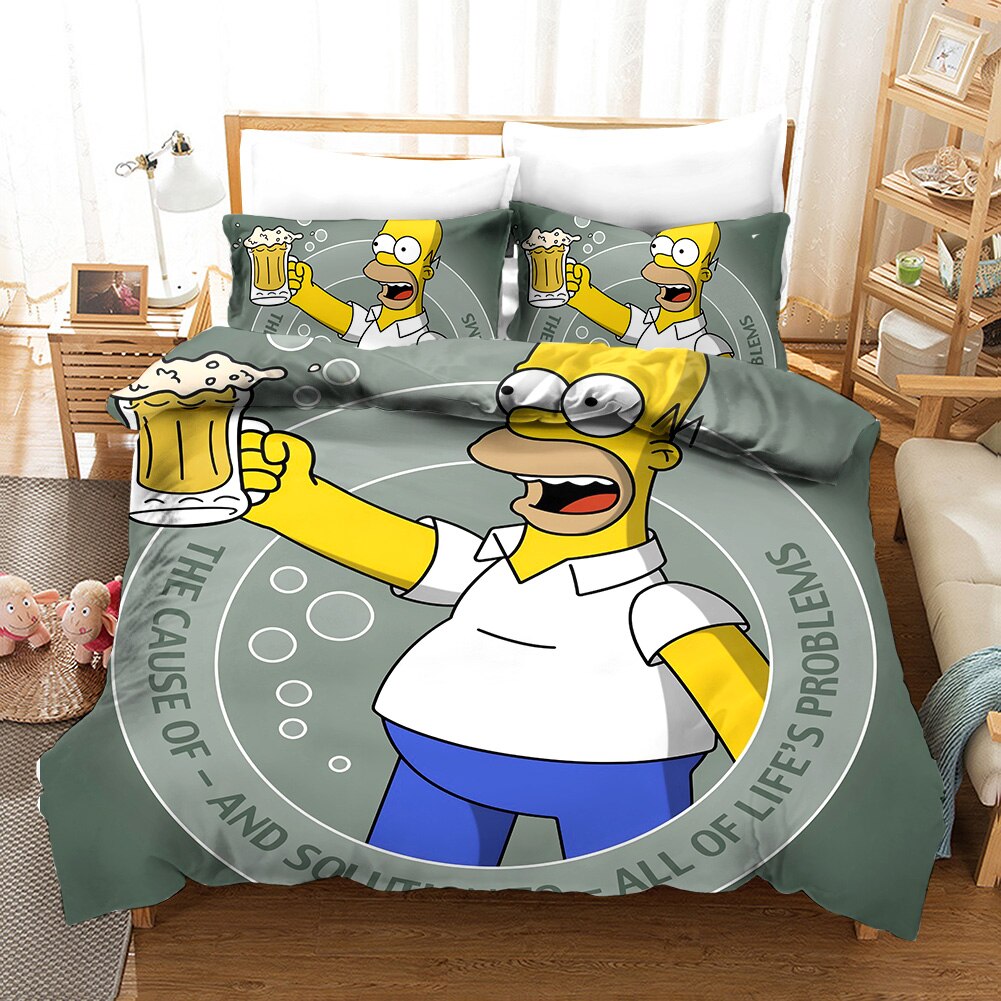 Housse De Couette Les Simpson Homer Et La Biere