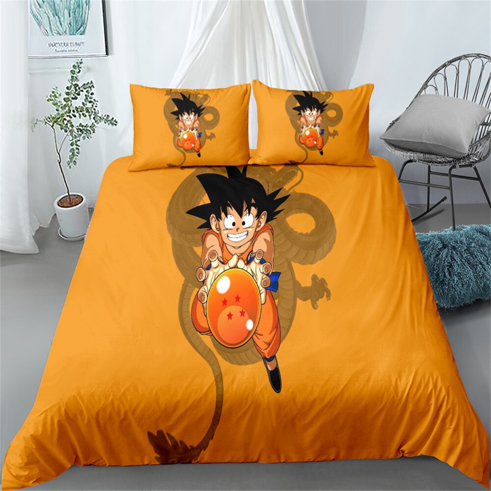 Housse De Couette Orange Dragon Ball Sangoku