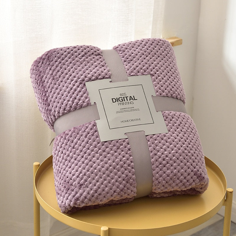 Plaid Violet - Couverture Polaire En Microfibre