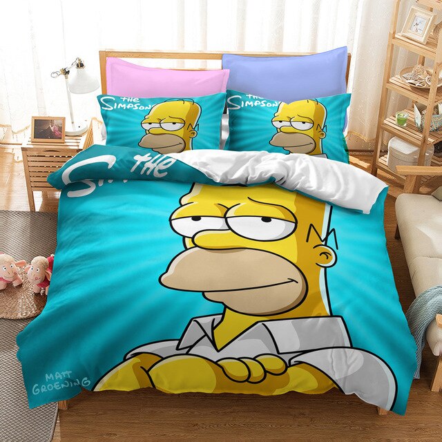 Housse De Couette Bleue Les Simpson Homer