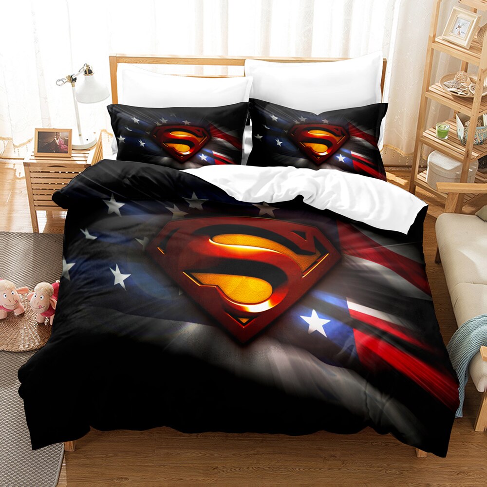 Housse De Couette Drapeau Etats-Unis Superman – MaHousseEtMoi