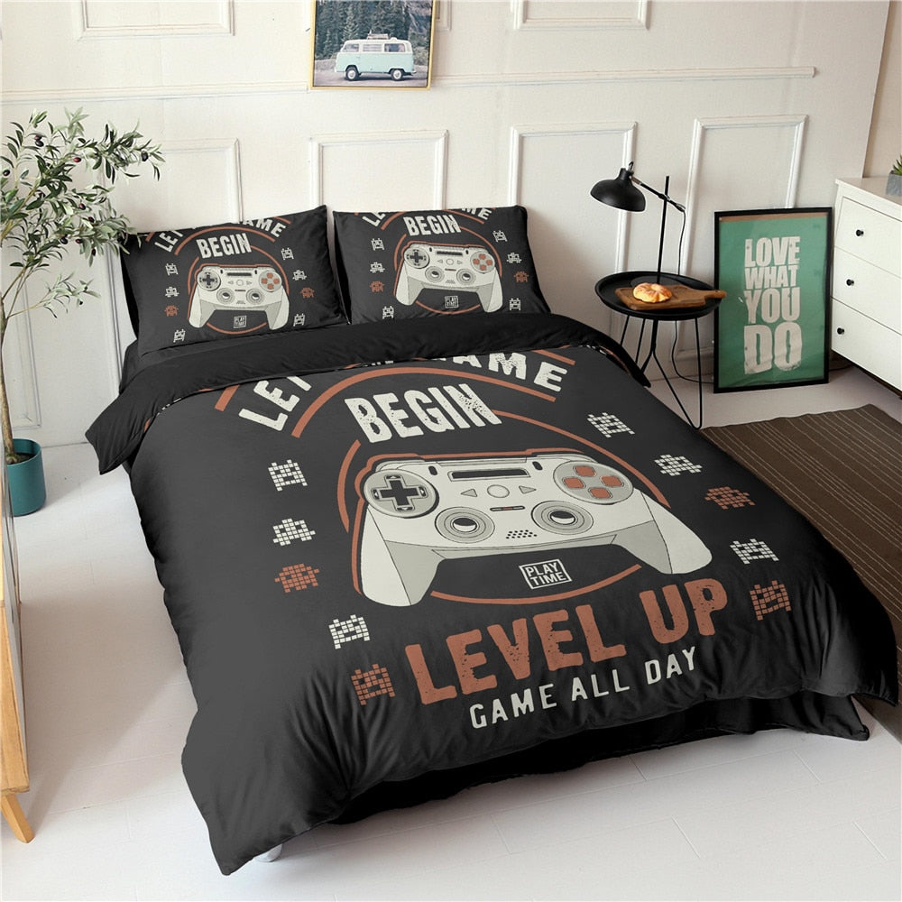 Housse De Couette Jeux Vidéo Level Up