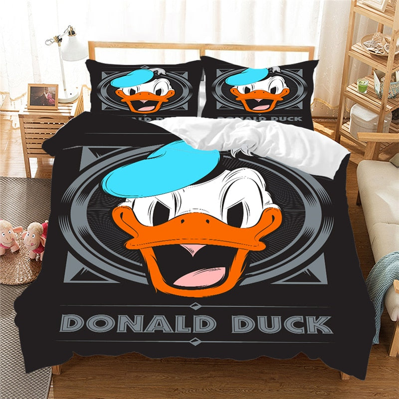 Housse De Couette Noire Tête De Donald Duck