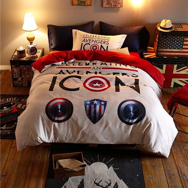 Housse de Couette Marvel Captain America Icon 100% Coton