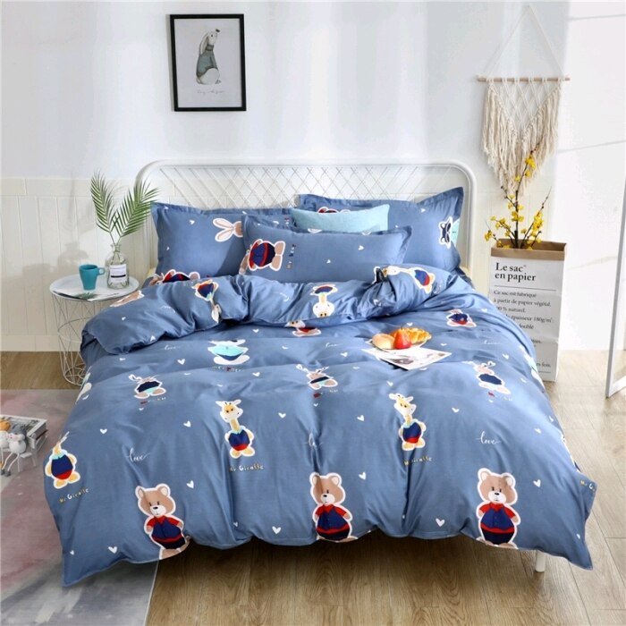 Housse De Couette Scandinave Bleue Nounours