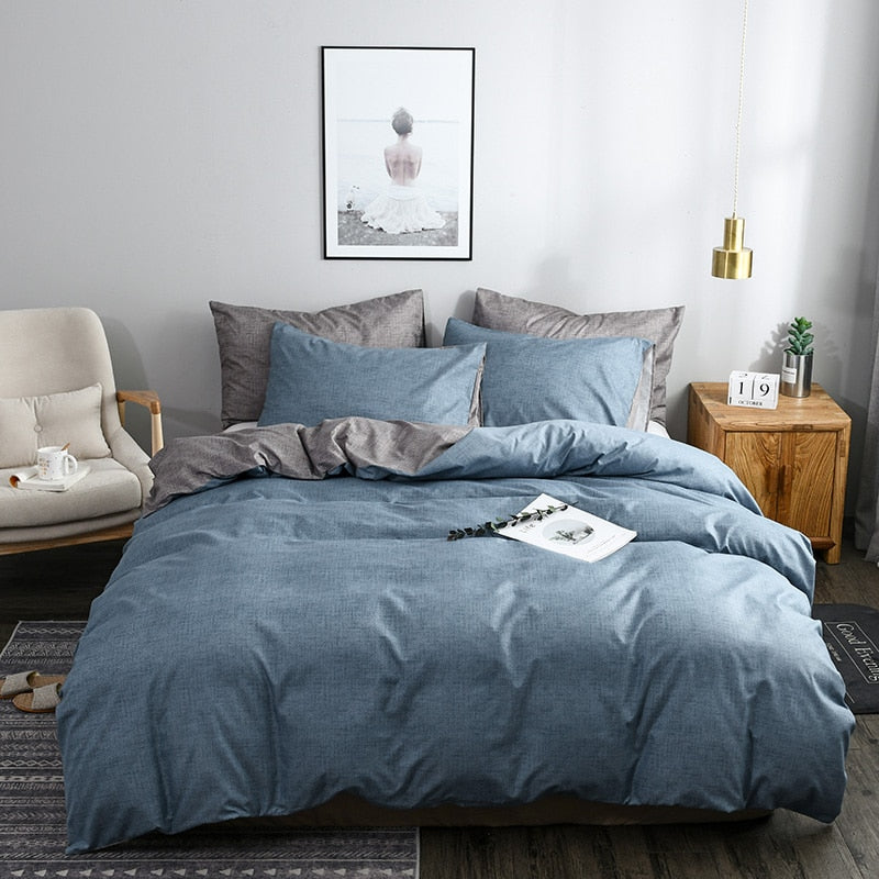 Housse De Couette Scandinave Bleu 