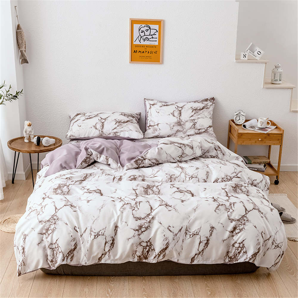 Housse De Couette Marbre Violette