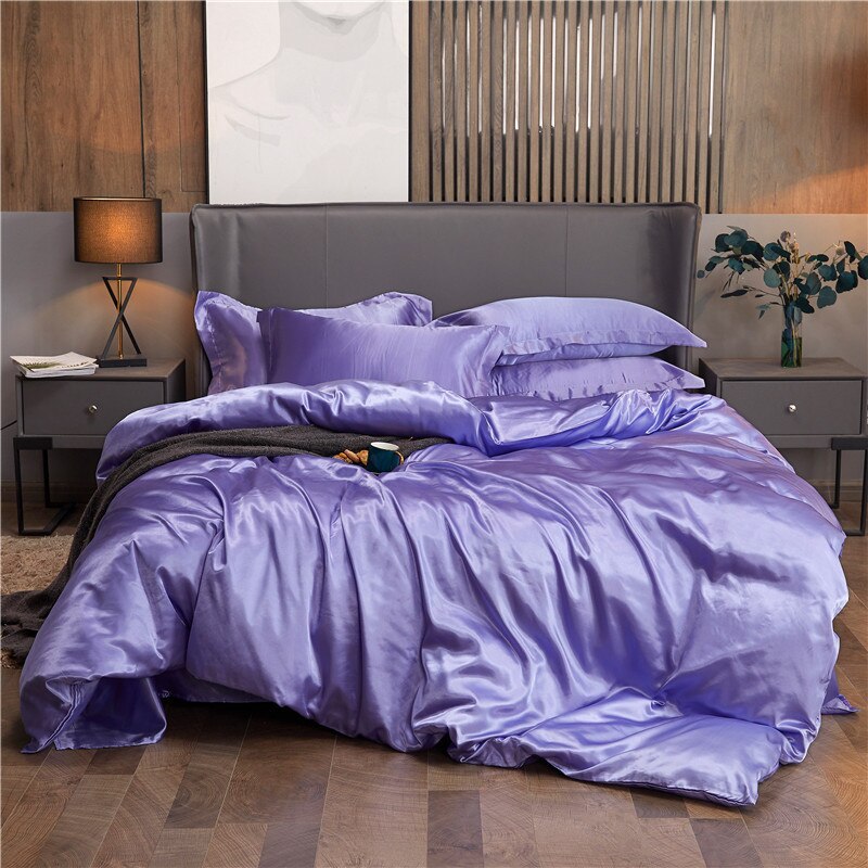 Housse de Couette Polycoton Mauve