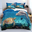 Parure De Lit Marine 240x260 Cm - Housse De Couette Réversible Baleine & Animaux, Microfibre Douce | Avec 2 Taies D'oreiller 65x65 Cm - 9