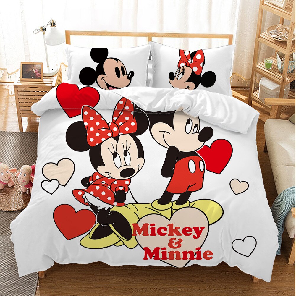 Housse de Couette Mickey Et Minnie Amoureux