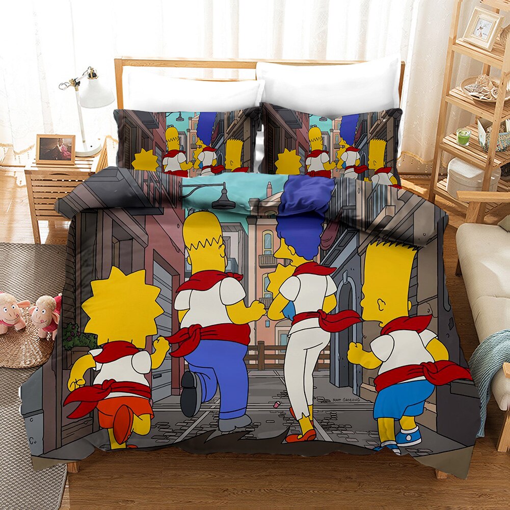 Housse De Couette Les Simpson Foulard Rouge