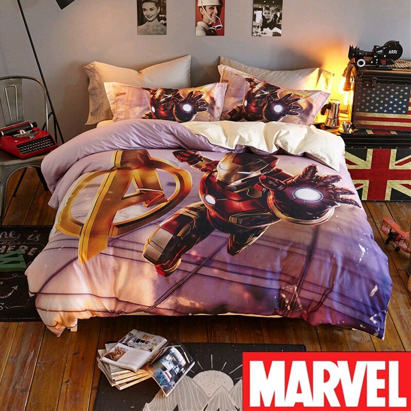 Housse de Couette Marvel Iron Man S’Envole 100% Coton