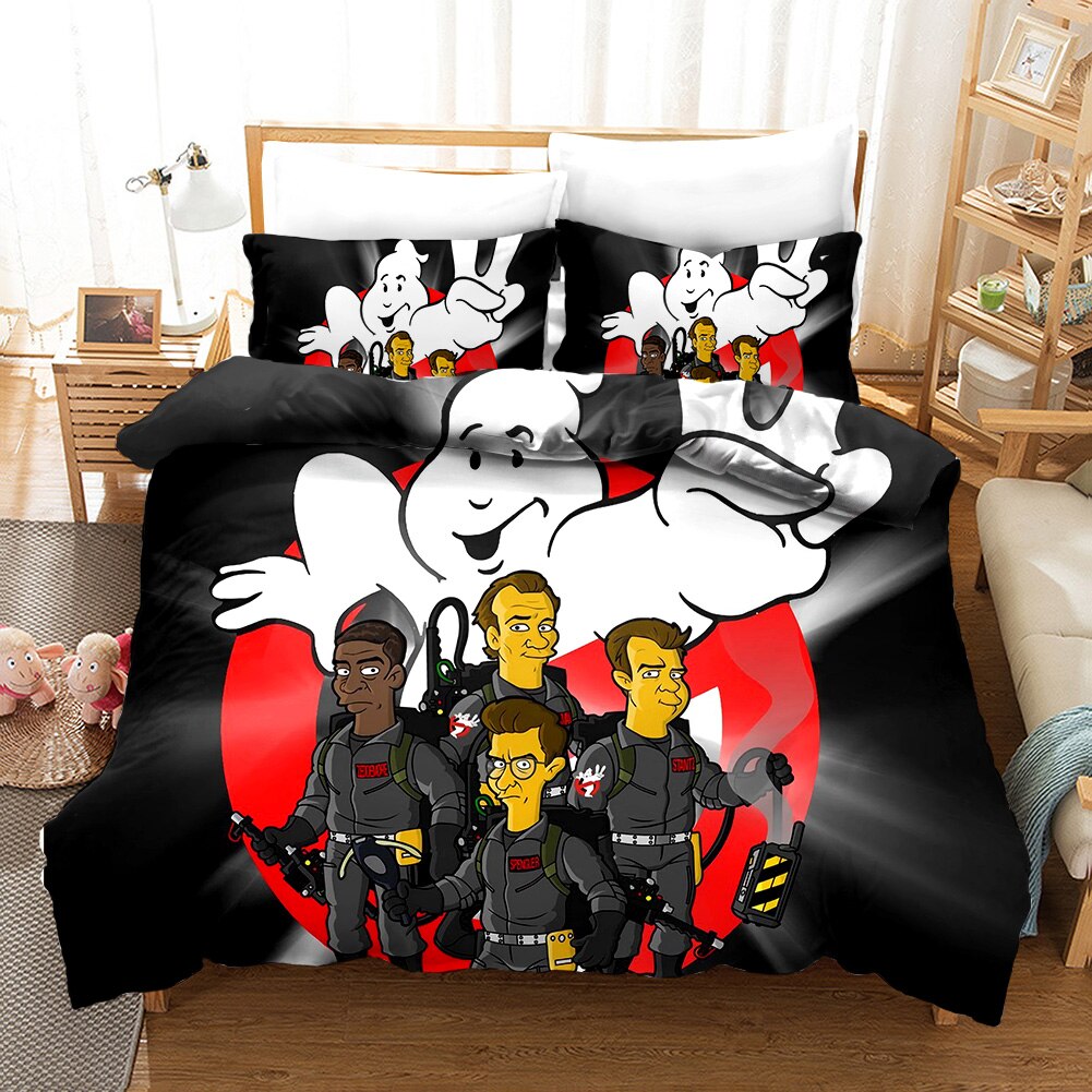 Housse De Couette Simple Ghostbusters - Effet Luminescent Dans Le Noir, Réversible, Sans Marque