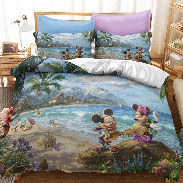 Housse De Couette Mickey Et Minnie Au Bord De La Plage